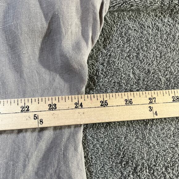 Match Point Blouse Womens Medium Gray Linen Lightweight Vacation Beach Lagenlook - Picture 9 of 9